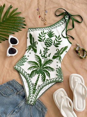 Maiô Com Laço Um Ombro Só