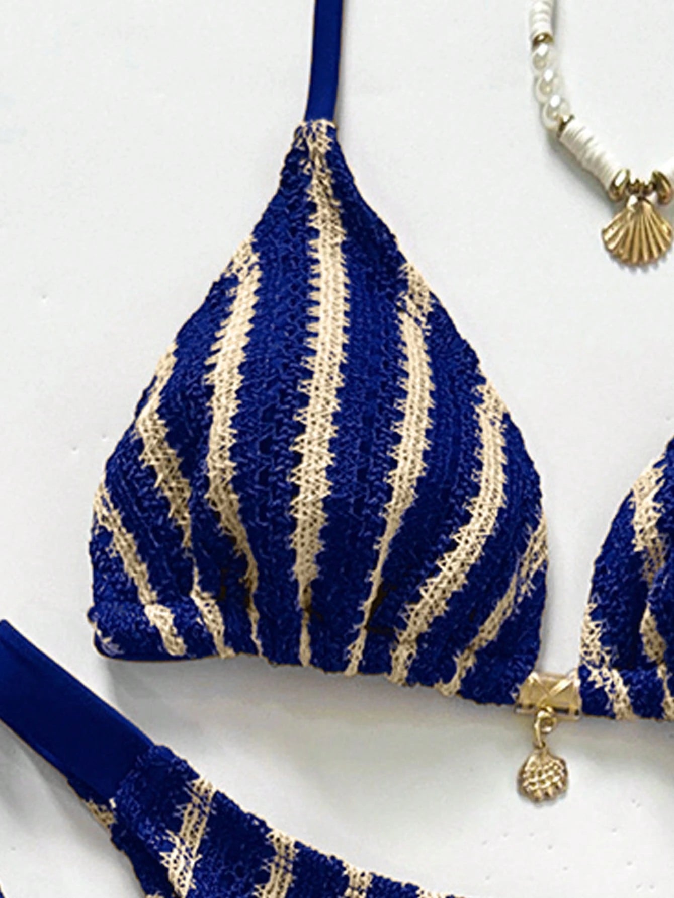 Conjunto Biquíni 3 Peças Tricô Elegante Ariela