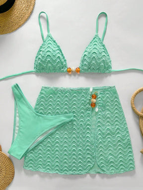 Conjunto Biquíni 3 Peças Texturizado