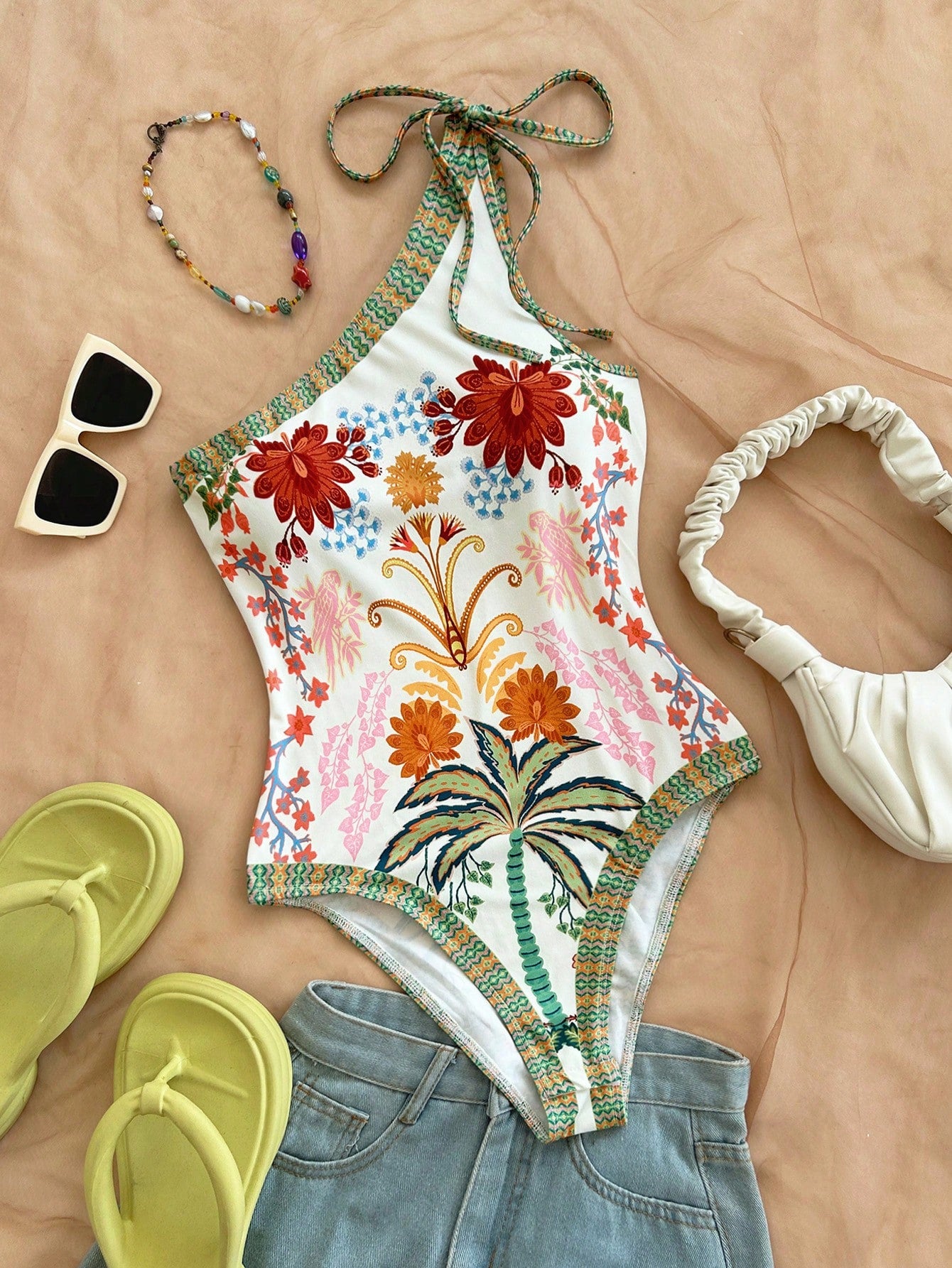 Maiô Com Laço Um Ombro Só