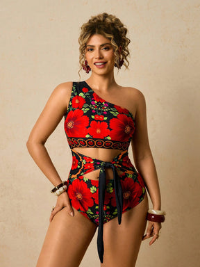 Maiô Elegante Plantas Plus Size