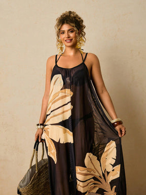 Vestido De Praia Plus Size Floral