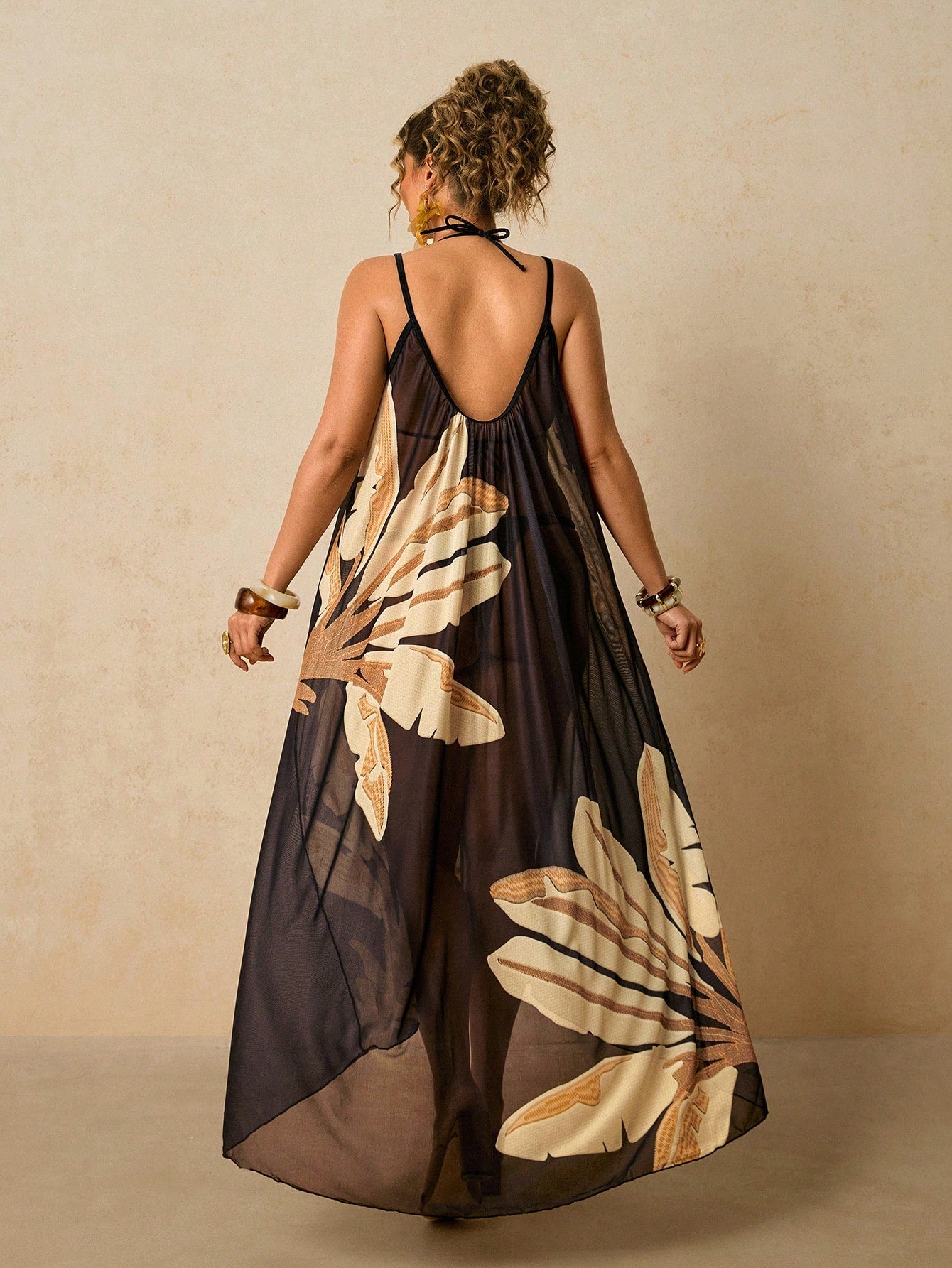 Vestido De Praia Plus Size Floral