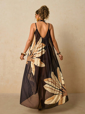 Vestido De Praia Plus Size Floral