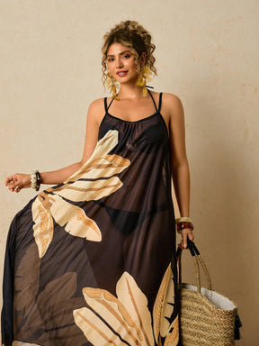 Vestido De Praia Plus Size Floral