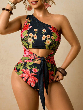 Maiô Elegante Plantas Plus Size