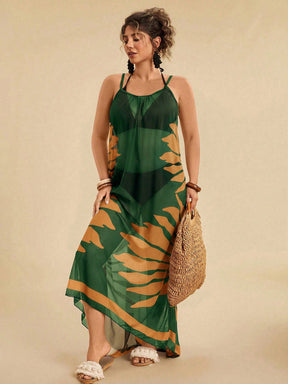 Vestido De Praia Plus Size Floral