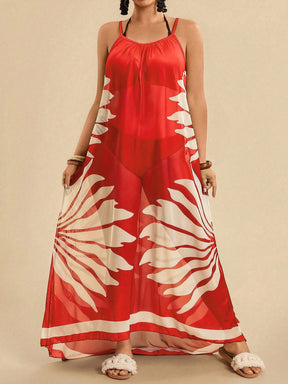 Vestido De Praia Plus Size Floral