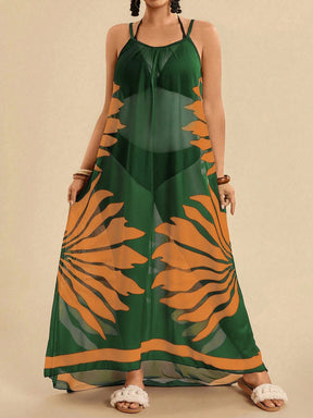 Vestido De Praia Plus Size Floral