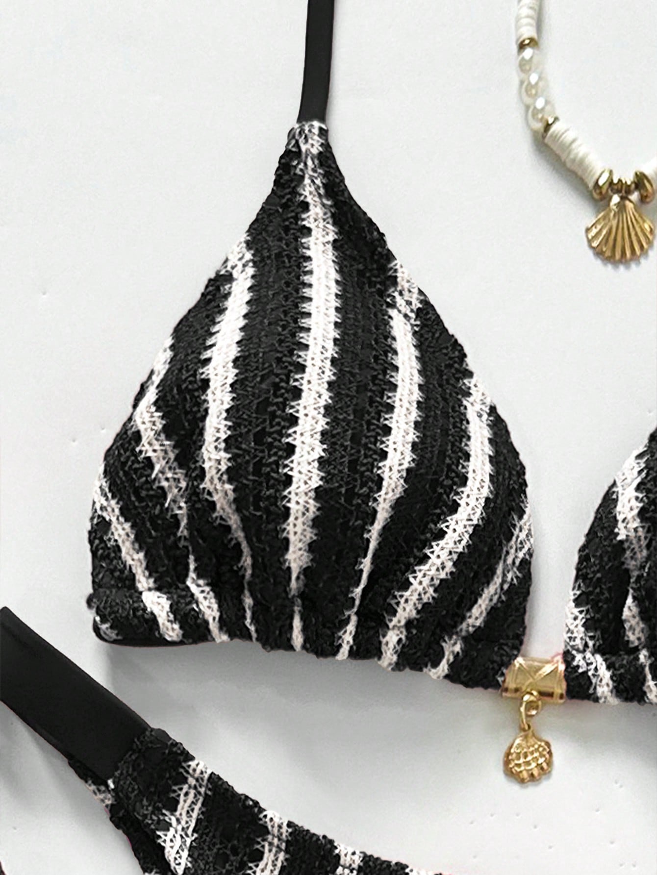 Conjunto Biquíni 3 Peças Tricô Elegante Ariela
