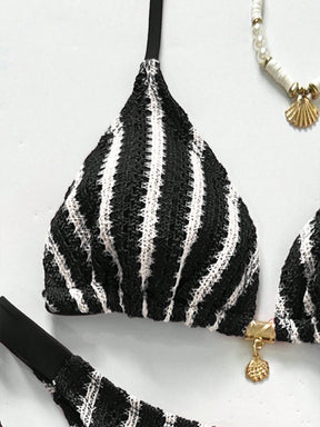 Conjunto Biquíni 3 Peças Tricô Elegante Ariela