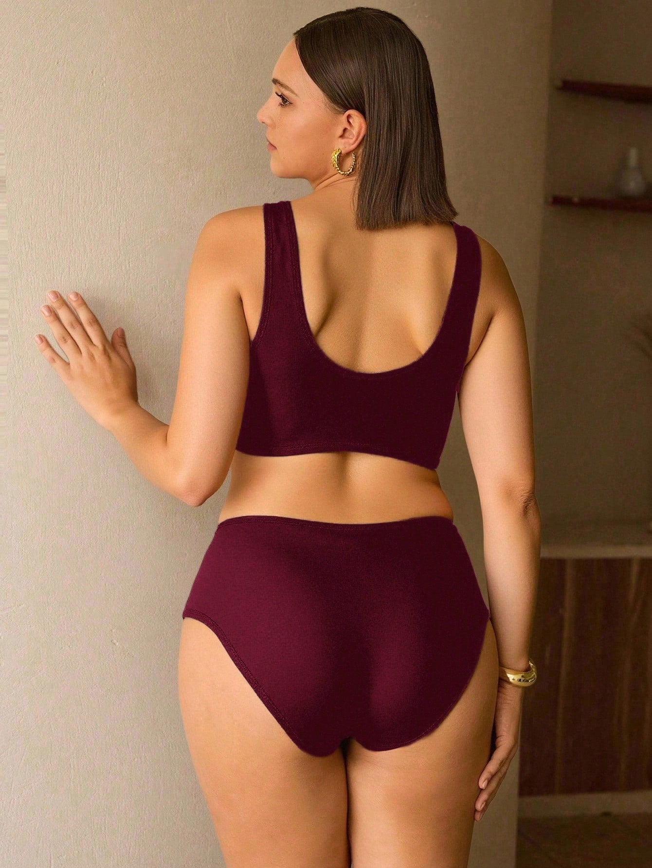 Biquíni Elegante Plus Size Concha 3D