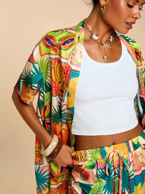 Conjunto Tropical 2 Peças Casual