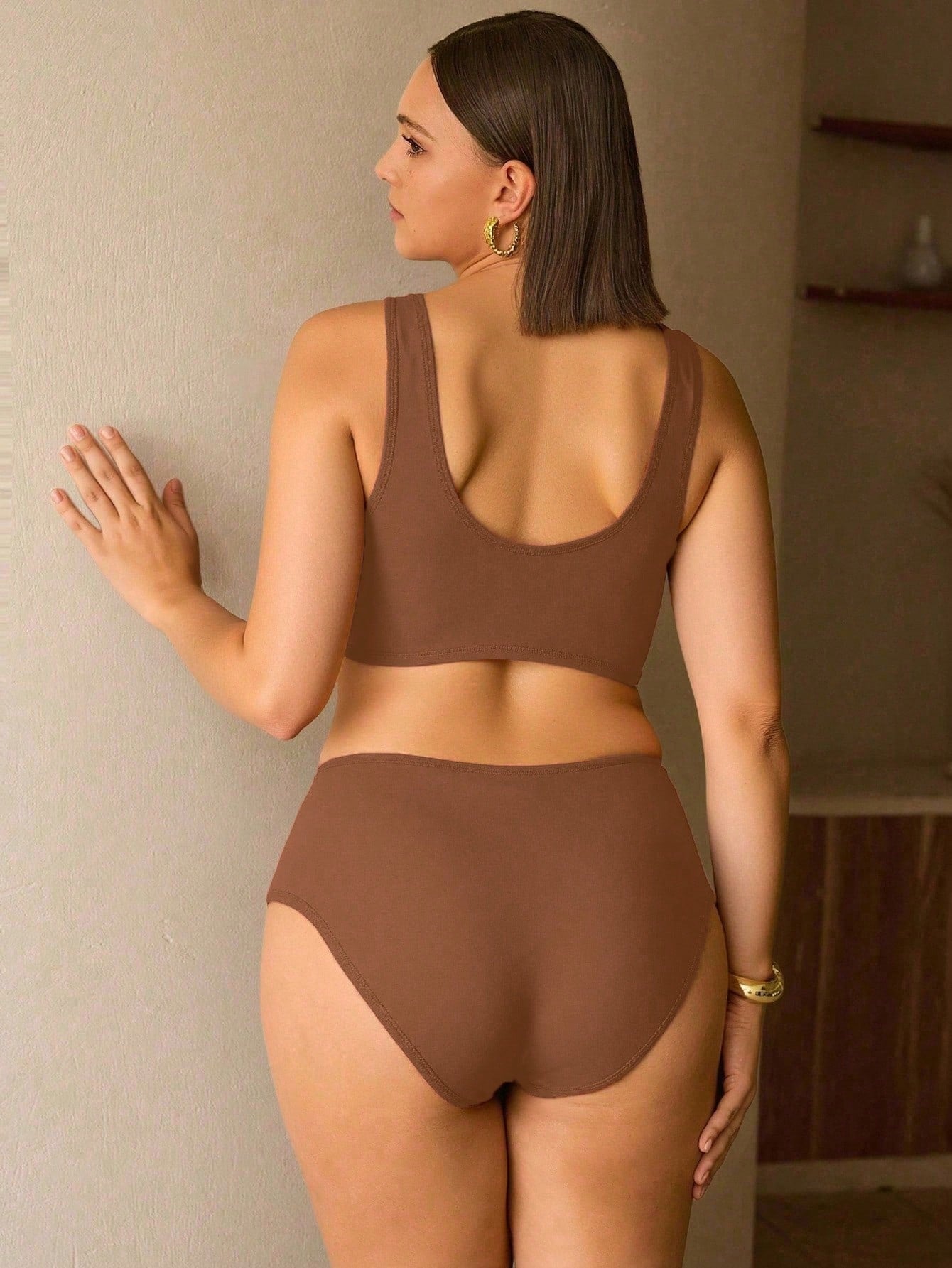 Biquíni Elegante Plus Size Concha 3D