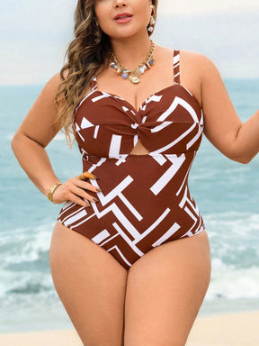 Maiô Geométrico Plus Size