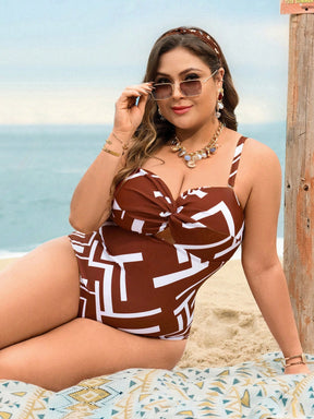 Maiô Geométrico Plus Size