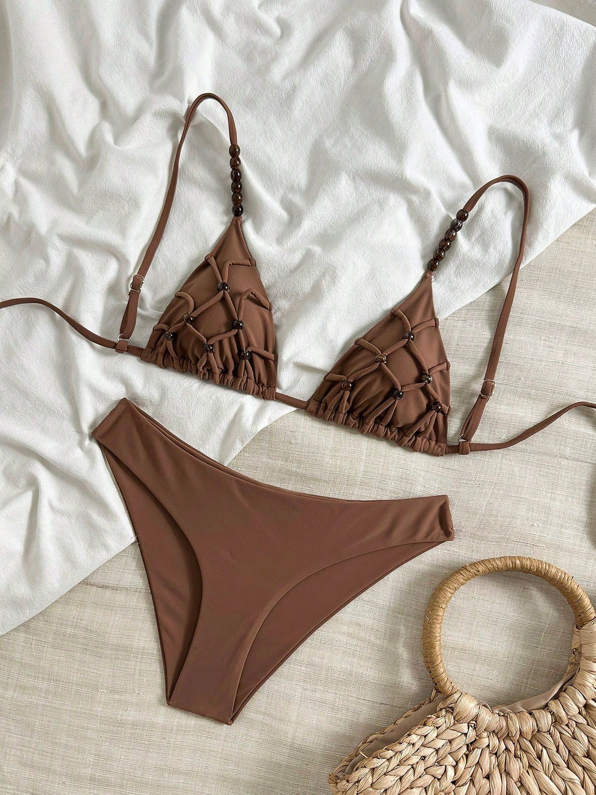 Biquíni Retro em Tom Café