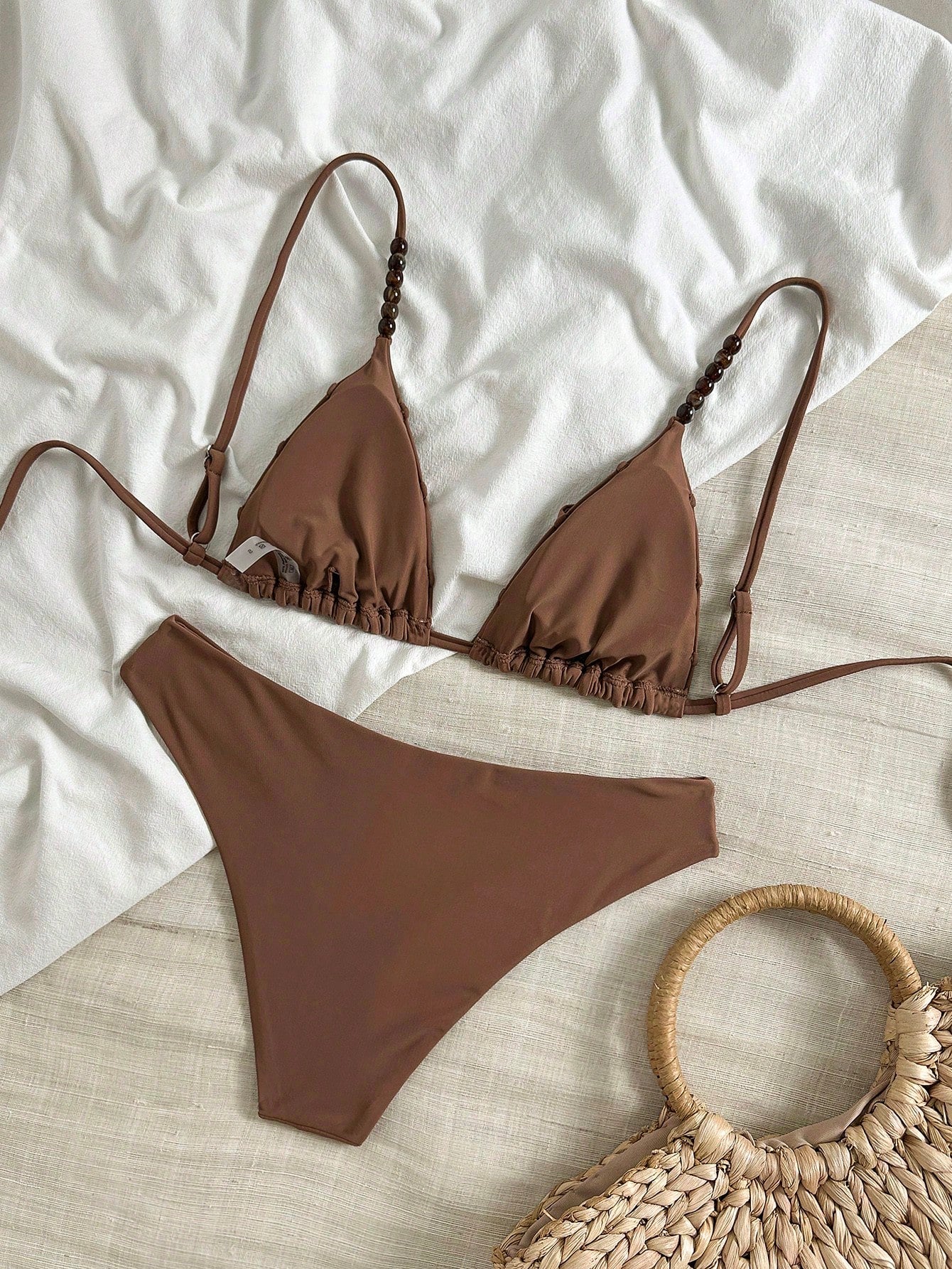 Biquíni Retro em Tom Café