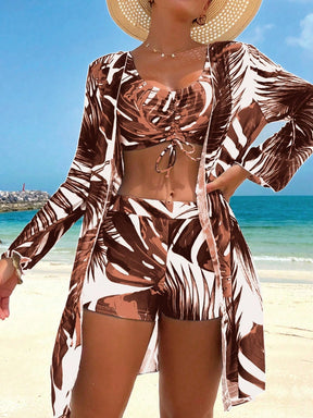 Conjunto Biquíni Tropical 3 Peças Laura
