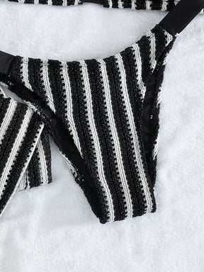 Conjunto Biquíni 3 Peças Tricô Rebeca