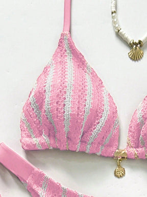 Conjunto Biquíni 3 Peças Tricô Elegante Ariela