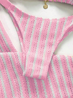 Conjunto Biquíni 3 Peças Tricô Elegante Ariela