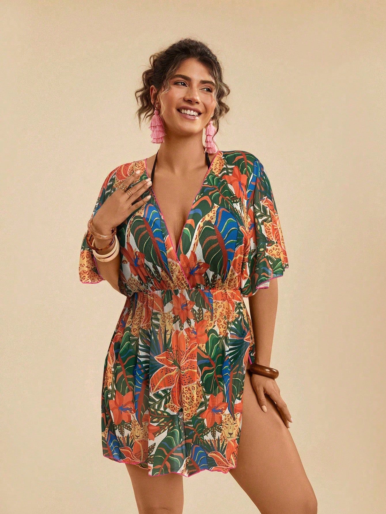 Saída de Praia Plus Size Leandra