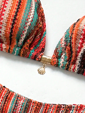 Conjunto Biquíni 3 Peças Tricô Elegante Ariela