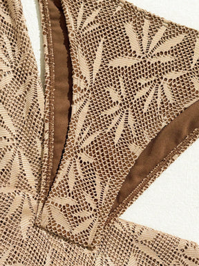 Conjunto Biquíni 3 Peças Renda Elegante Pérola M