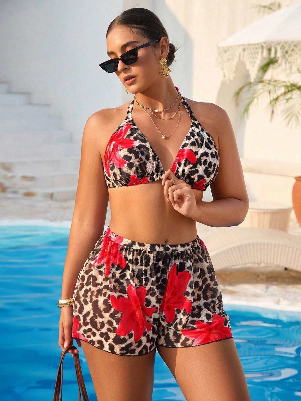 Conjunto Biquíni 3 Peças Resort Plus Size