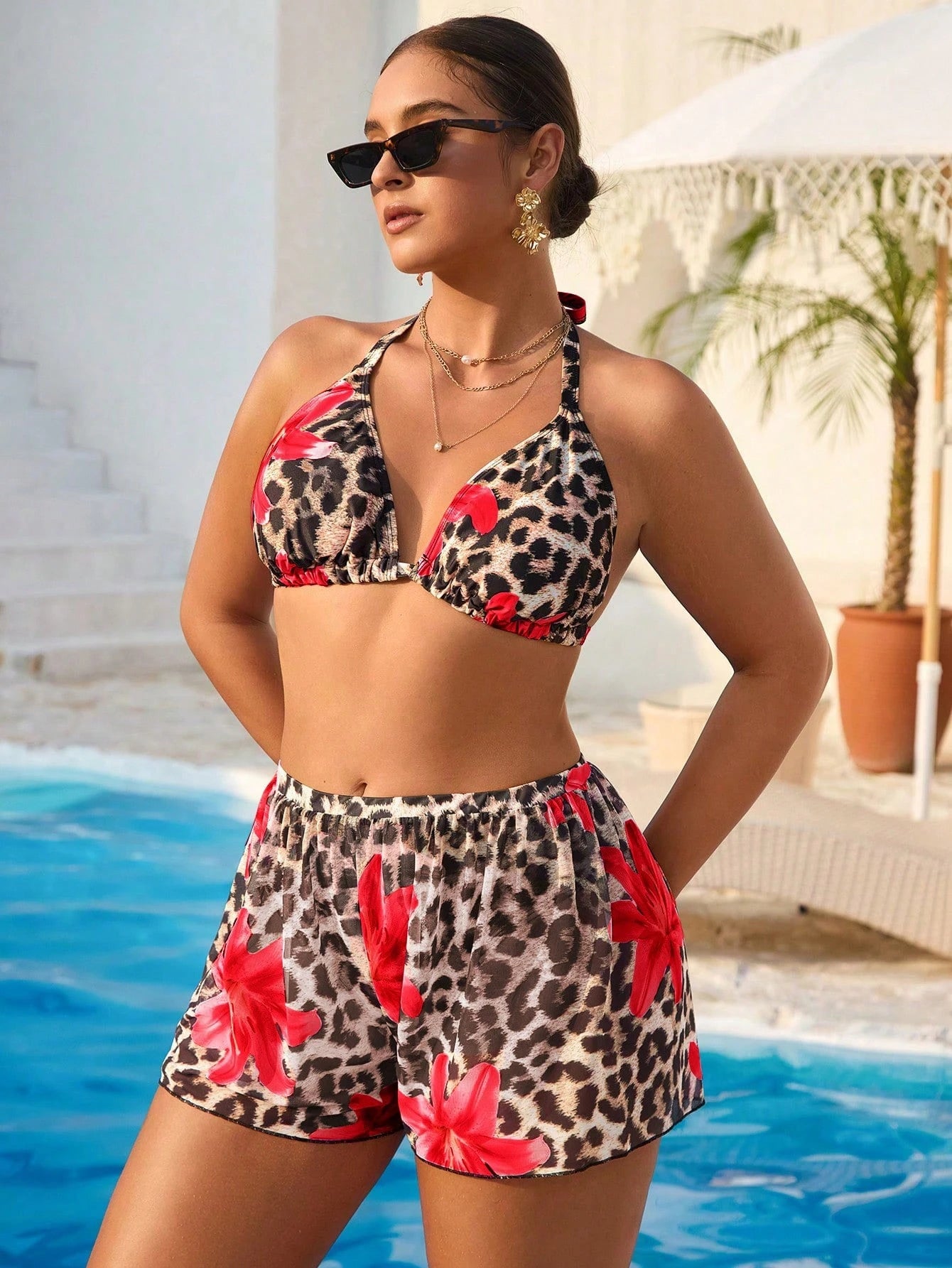 Conjunto Biquíni 3 Peças Resort Plus Size