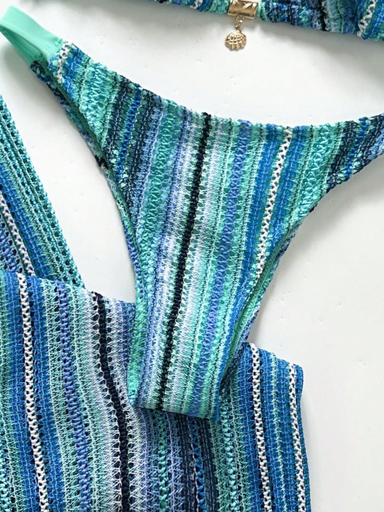 Conjunto Biquíni 3 Peças Tricô Elegante Ariela