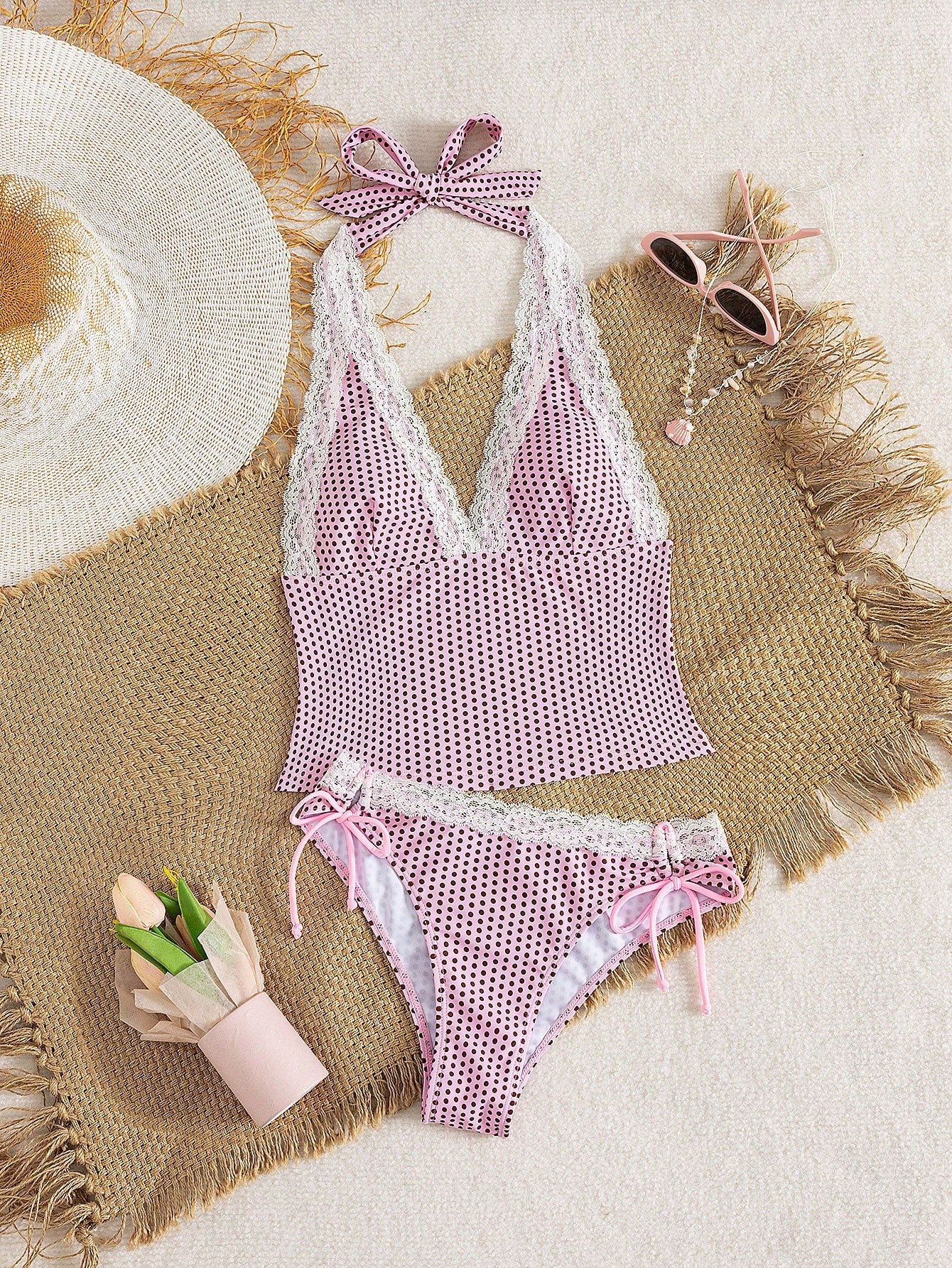Tankini Minimalista com Renda Leticia