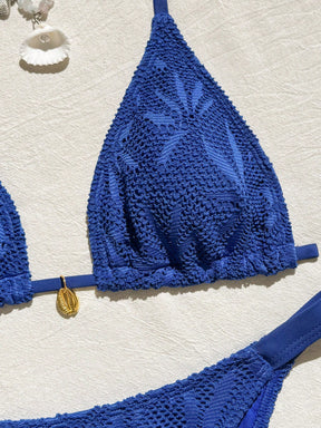 Conjunto Biquíni 3 Peças Renda Elegante Pérola