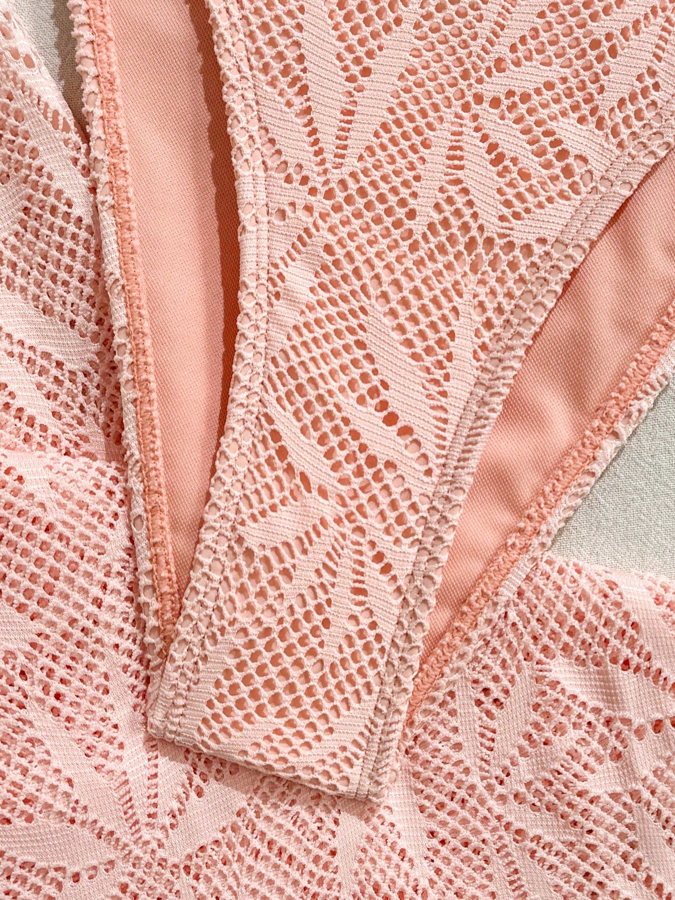 Conjunto Biquíni 3 Peças Renda Elegante Pérola