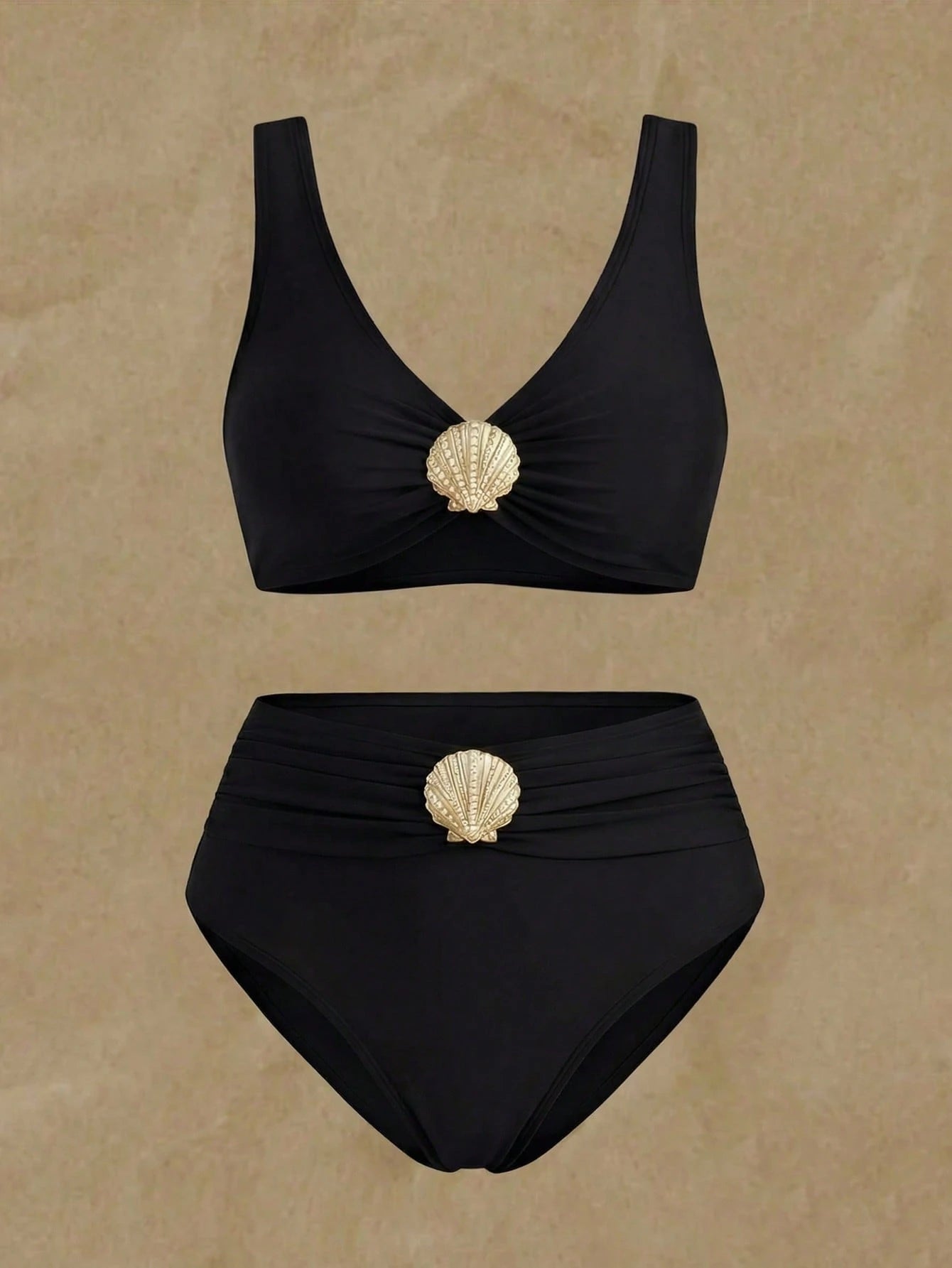 Biquíni Elegante Plus Size Concha 3D