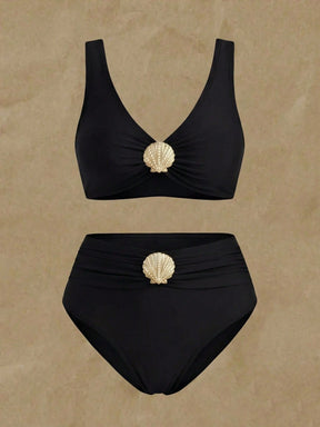 Biquíni Elegante Plus Size Concha 3D