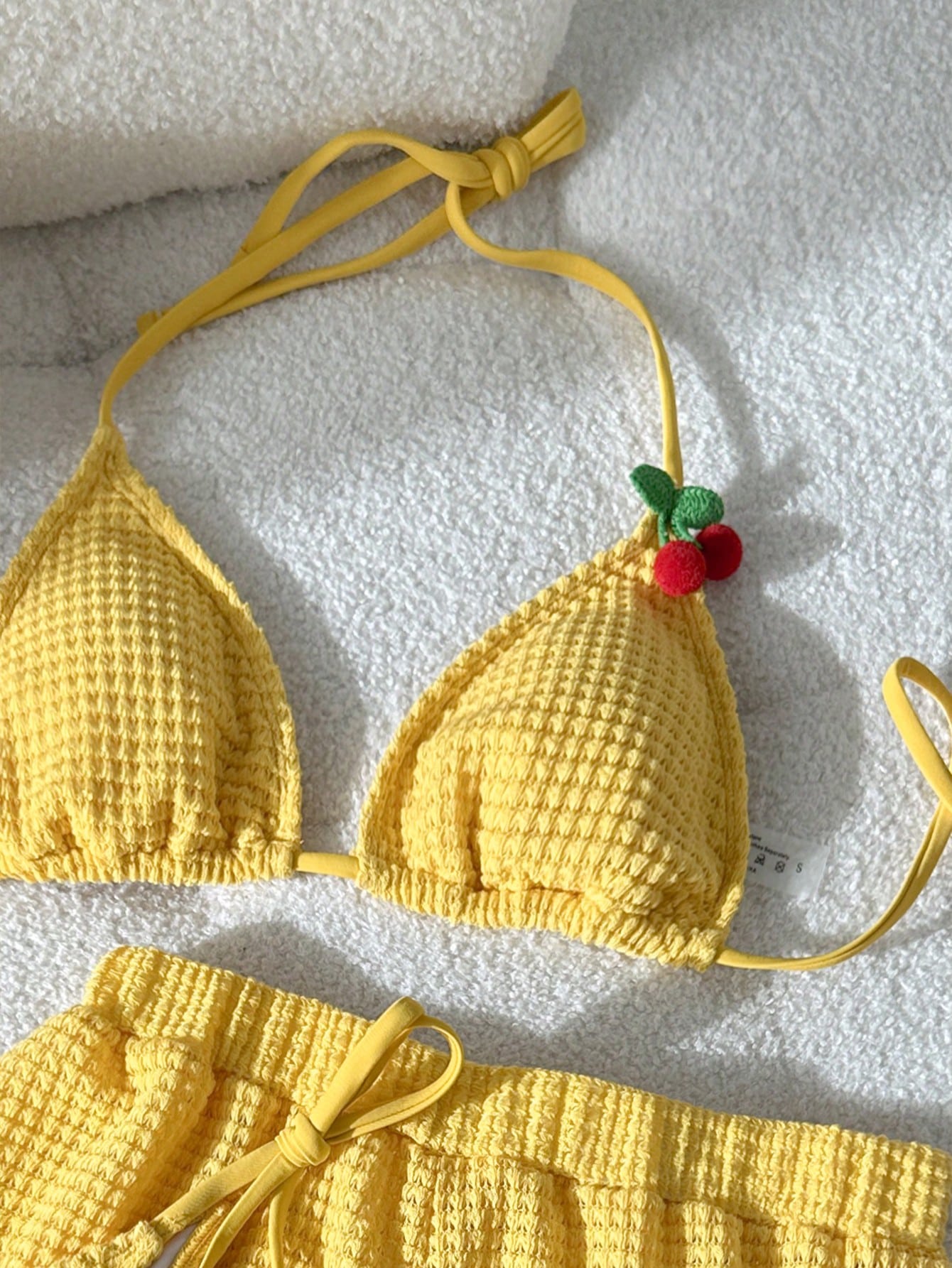 Conjunto Biquíni 3 Peças Tricô Eva