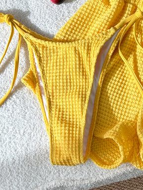 Conjunto Biquíni 3 Peças Tricô Eva