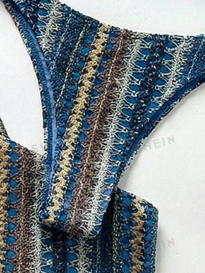 Conjunto Biquíni 3 Peças Tricô Elegante Ariela