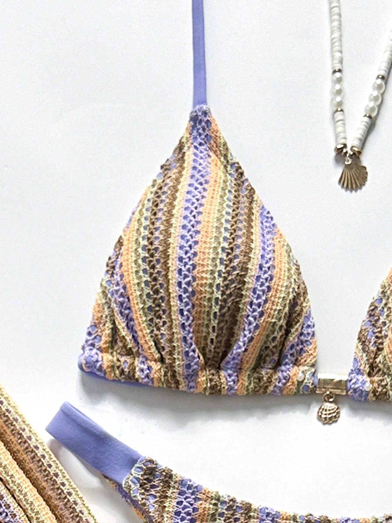Conjunto Biquíni 3 Peças Tricô Elegante Ariela