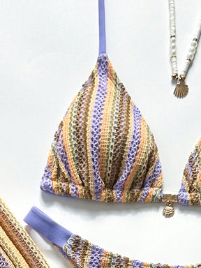 Conjunto Biquíni 3 Peças Tricô Elegante Ariela