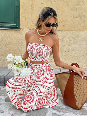 Conjunto 2 Peças Cropped Calça Pantalona Stella