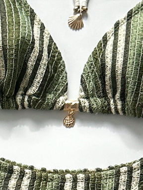 Conjunto Biquíni 3 Peças Tricô Elegante Ariela