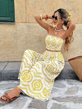 Conjunto 2 Peças Cropped Calça Pantalona Stella