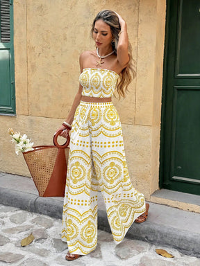Conjunto 2 Peças Cropped Calça Pantalona Stella