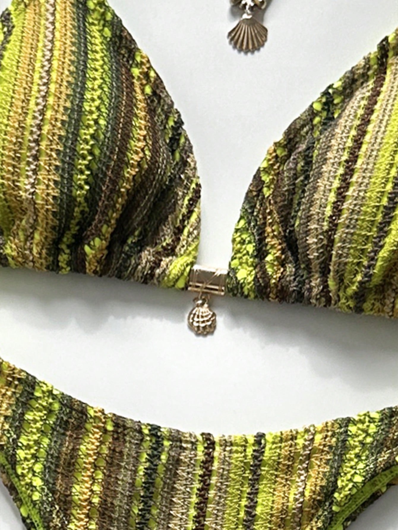 Conjunto Biquíni 3 Peças Tricô Elegante Ariela