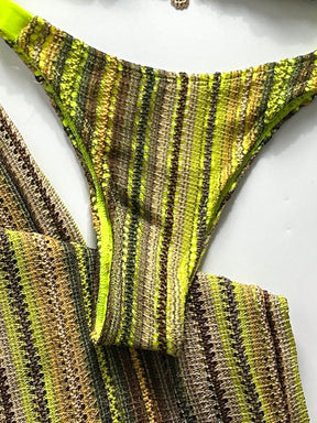 Conjunto Biquíni 3 Peças Tricô Elegante Ariela
