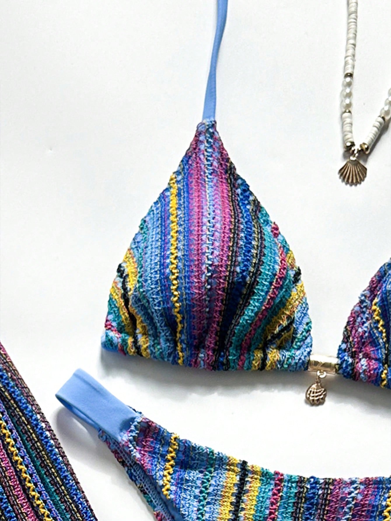 Conjunto Biquíni 3 Peças Tricô Elegante Ariela