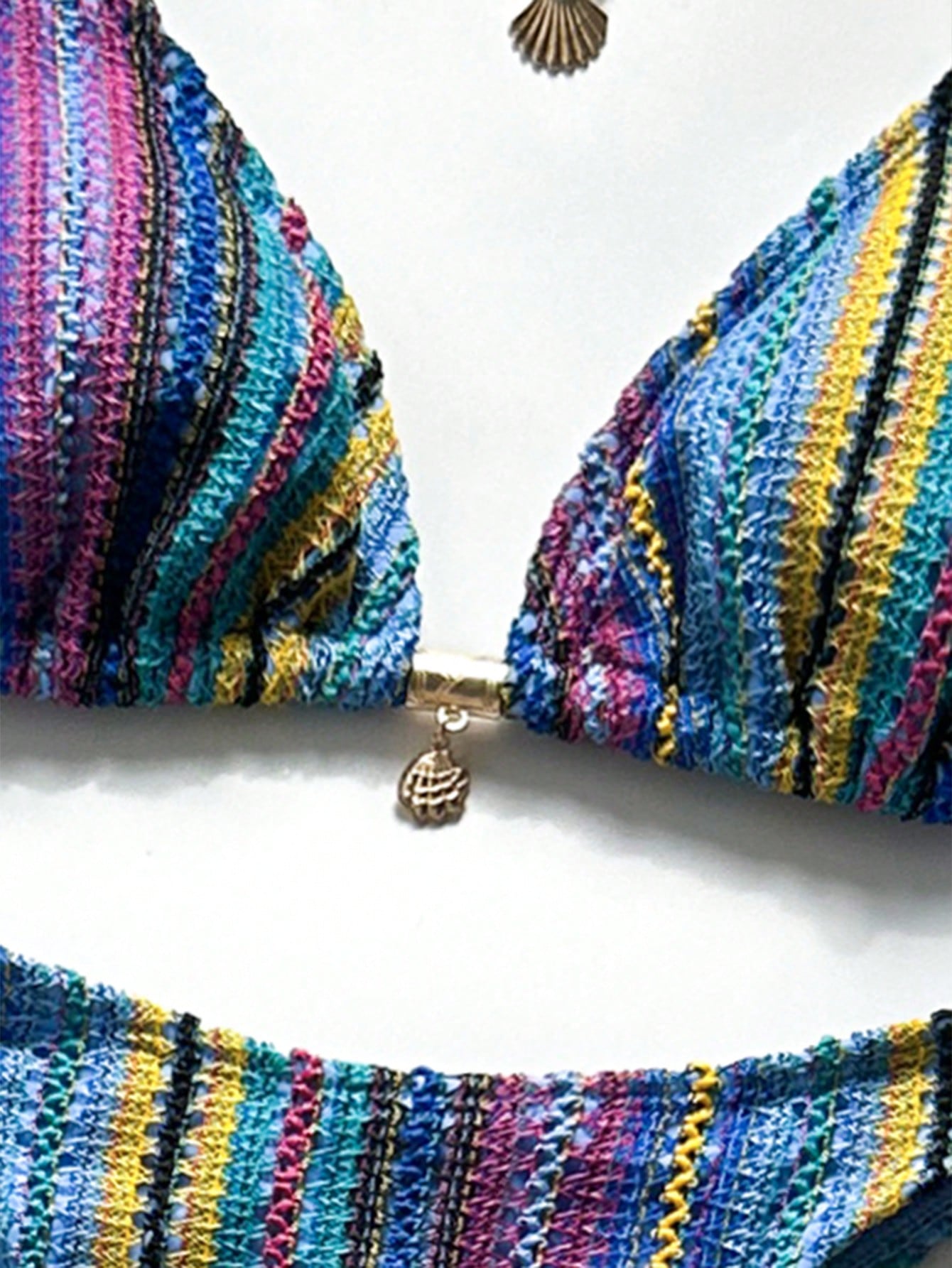 Conjunto Biquíni 3 Peças Tricô Elegante Ariela